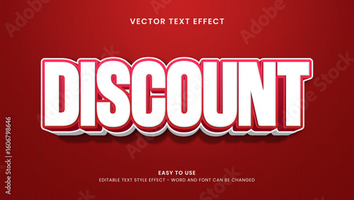 discount editable text effect 3d 
