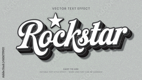rockstar editable text effect 3d 