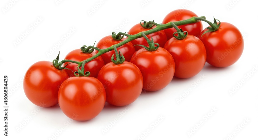 Ripe red cherry tomatoes on green vine fresh Ripe red cherry tomatoes on green vine fresh