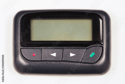 Obraz na plátne One way pager with an empty space  blank screen for inscription isolated on white background