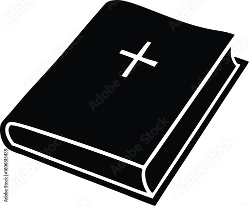 holy bible silhouette vector