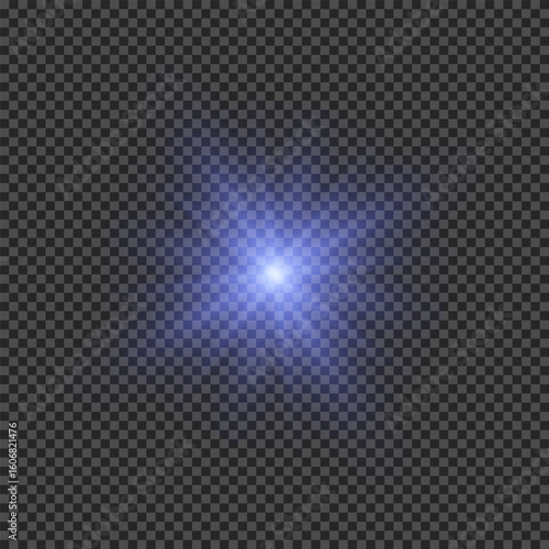 Light effect of blue lens flares