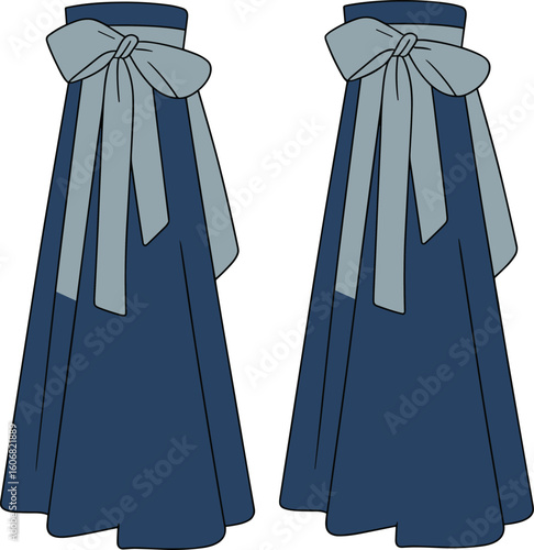 Elegant flowy maxi skirt with a stylish bow detail, perfect for summer fashion, women's apparel, and special occasions, a versatile wardrobe essential."