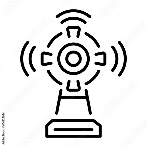 An outline style icon depicting lifesaver