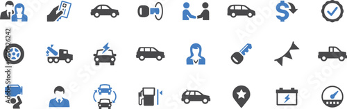 Transport & Service Icons – Car, Driver, Vehicle, Support, Ride, Road, Travel, Passenger, Delivery, Traffic, Service, Taxi, Steering, Transportation, Icon

