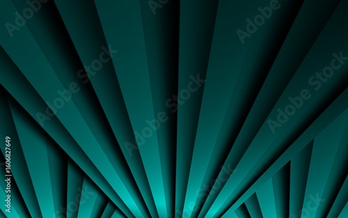 Wallpaper Mural A modern abstract background design featuring layered teal geometric shapes with depth, shadows, and smooth lighting gradients. Ideal for use in technology themes, digital presentations, web design,  Torontodigital.ca