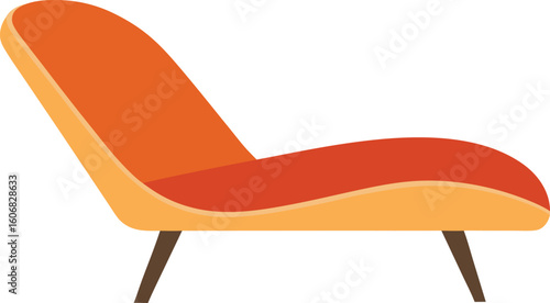 chaise longue on a white background