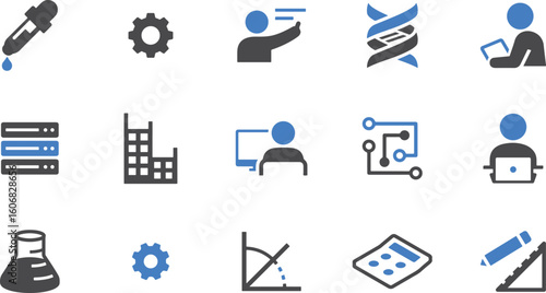 Industrial & Engineering Icon Collection – Factory, Work, Gear, Engineer, Innovation, Plan, Machine, Technology, Industry, Production, Power, Worker, Design, Facility, Manufacturing, Hard Hat, Equipme