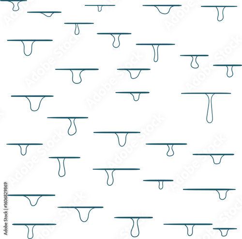 Texture in the form of individual lines with drops.