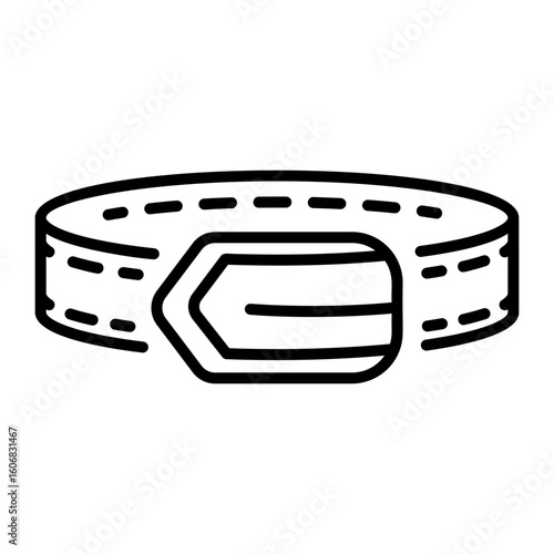 A linear style icon representing head sweatband