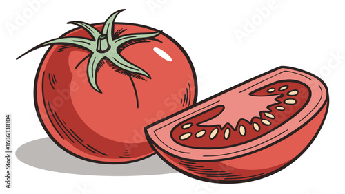 vector illustration of tomatoes