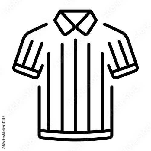 An outline style icon depicting umpire jersey