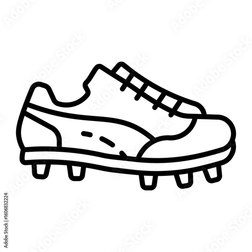 A line style icon showing soccer cleats