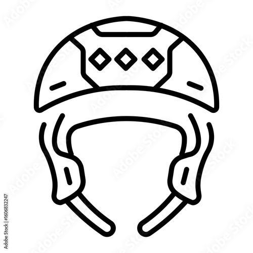 A line style icon showing scrum cap