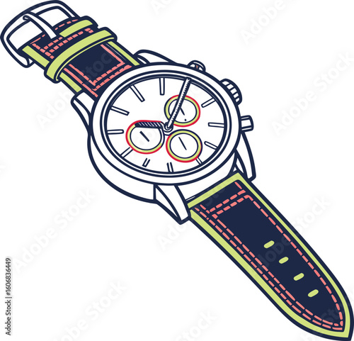 wristwatch vector illustration