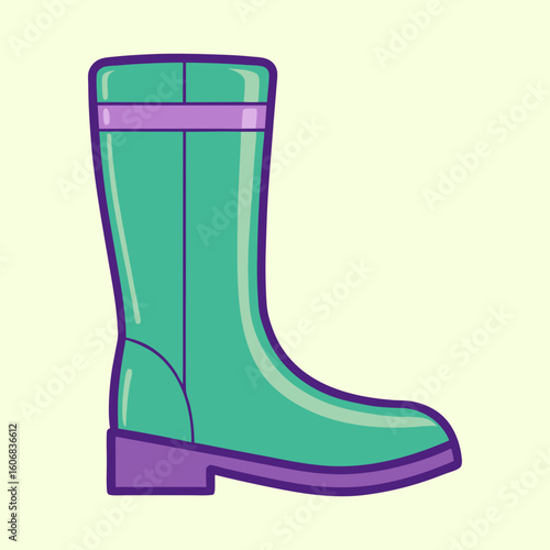 vector illustration of knee high boots