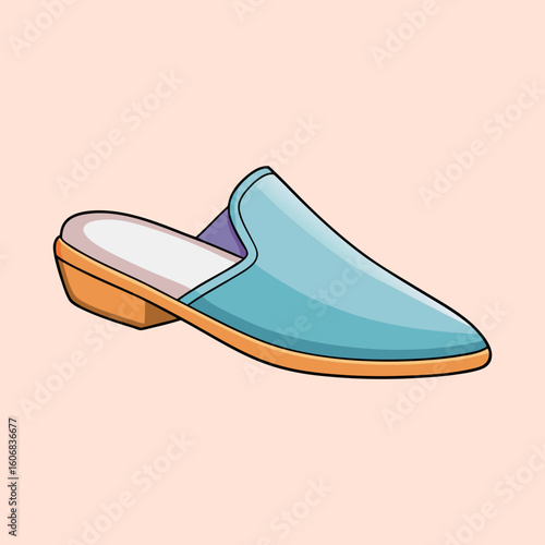 vector illustration of mules shoes