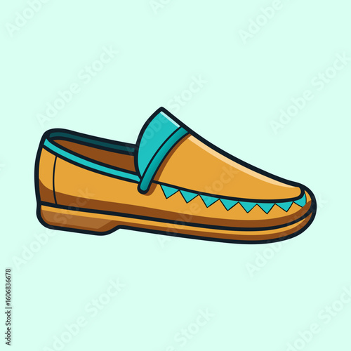vector illustration of moccasins