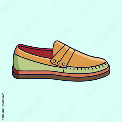vector illustration of moccasins