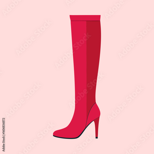 vector illustration of thigh high boots