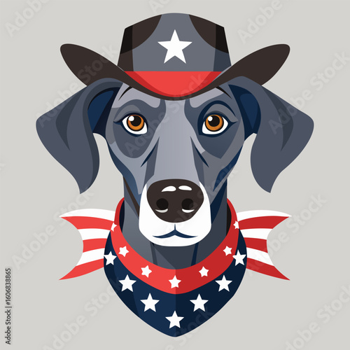 Great dane sheriff hat pattern design