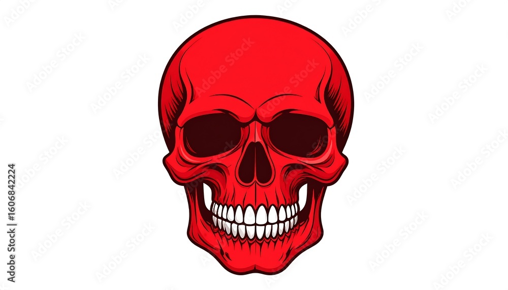 Fototapeta premium Red skull graphic
