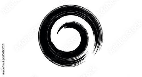 Dynamic brushstroke circle design - zen inspiration and artful simplicity