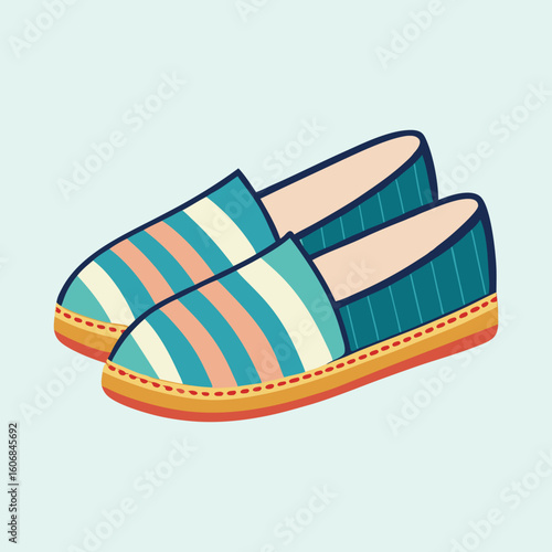 vector illustration of espadrilles