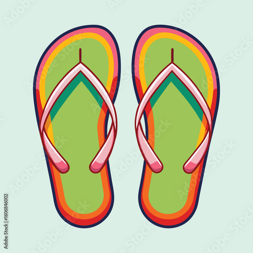 vector illustration of flip-flops