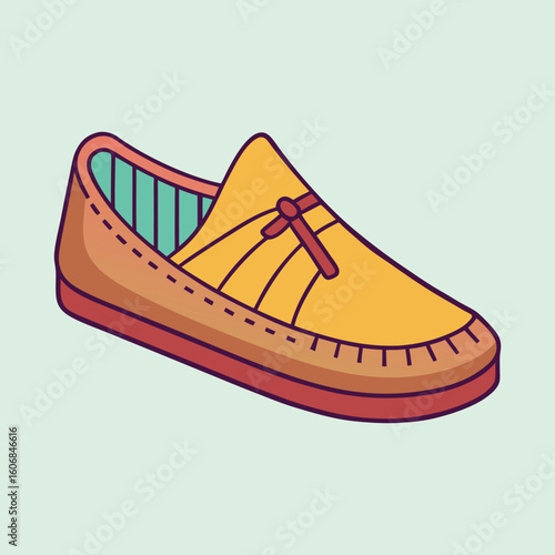 vector illustration of moccasins