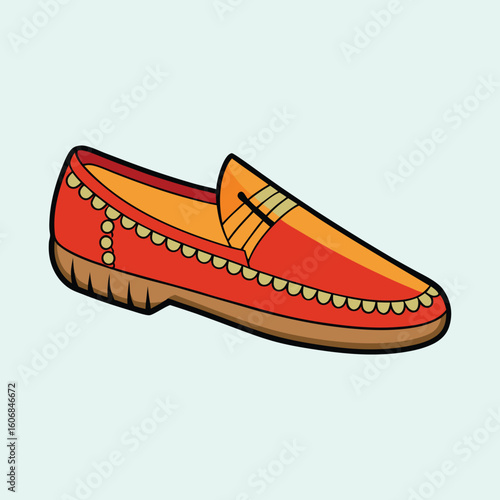 vector illustration of moccasins