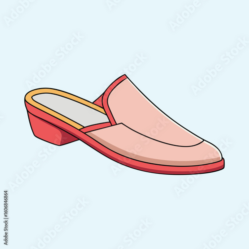 illustration of a mules shoes