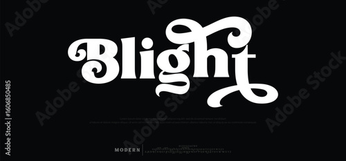 Blight Minimal font creative classy alphabet. Typography minimalistic font . vector illustration