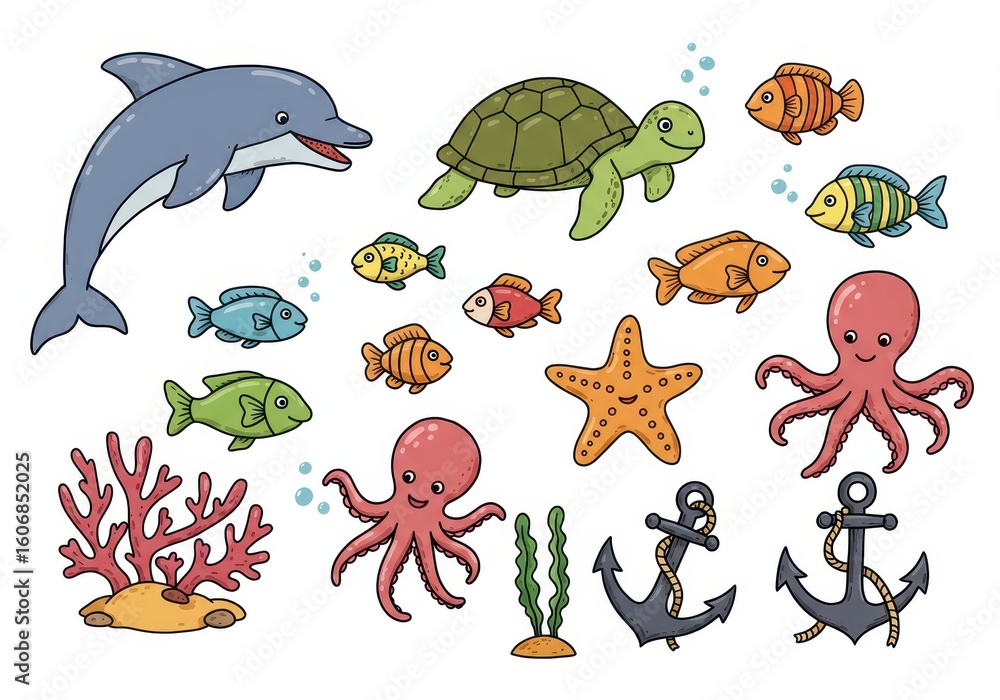 Fototapeta premium Doodle Art หรือ Hand-drawn Illustration