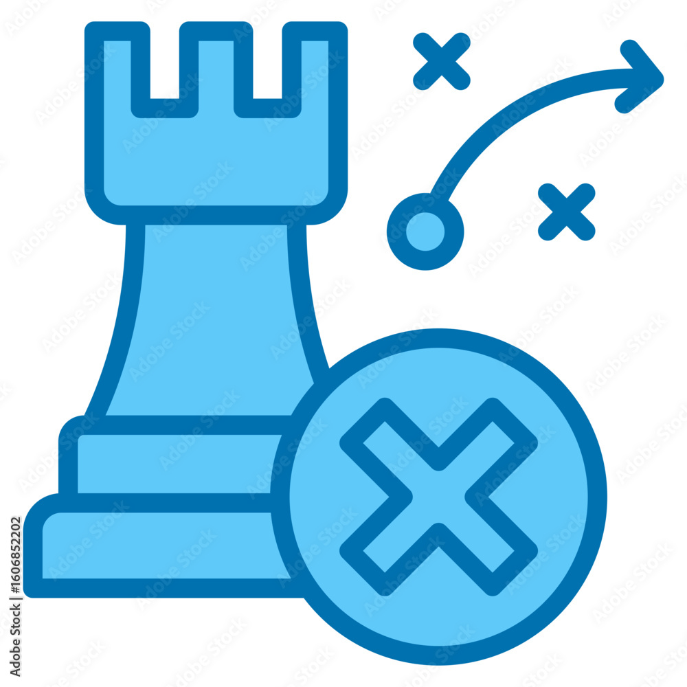 Obraz premium Strategic Failure Icon