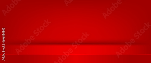 red color studio background. Space for selling products on the website. eps 10