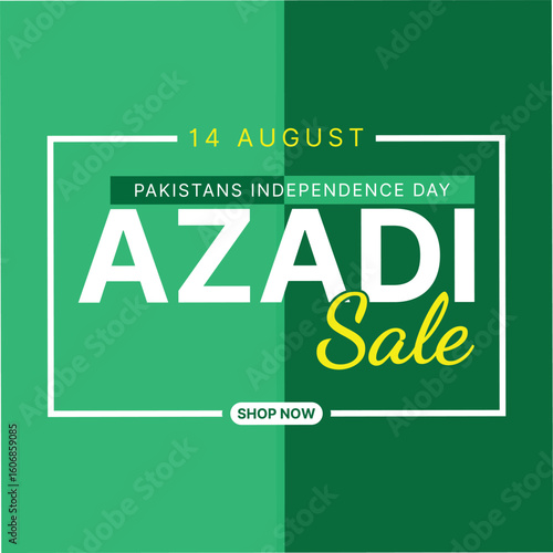14 august sale banner poster and social media post design template. Pakistan Independence Day sale. Azadi sale offer design. sign icon. shop now for better business promotion. 