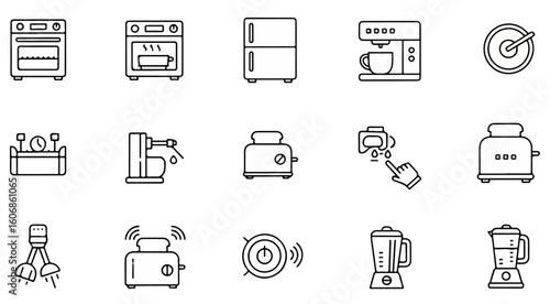 UI UX Web App Design Vector Icon Set – Minimal Flat Symbols

