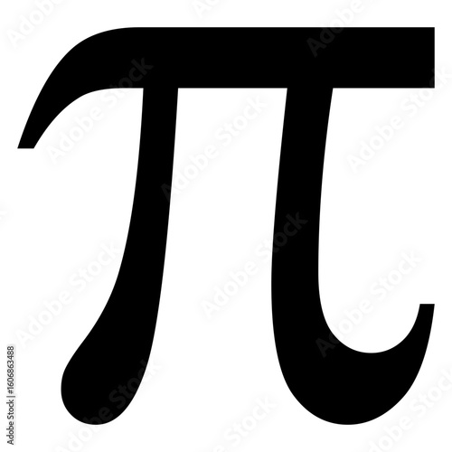 Símbolo matemático. Icono con letra pi del alfabeto griego	