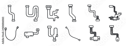 Hand-Drawn Phone Cables