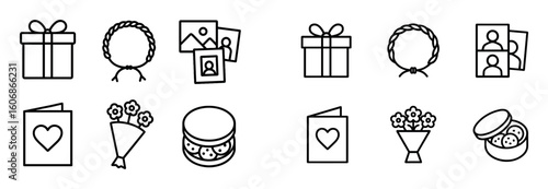 Minimalist Gift Icon Set