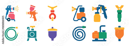 Colorful Sprayer Icons