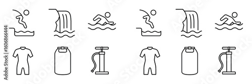 Canyoneering Icon Set