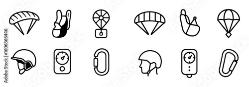 Paragliding Gear Icons