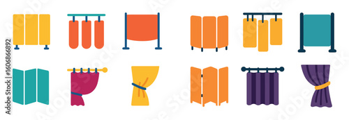 Colorful Room Divider Icons