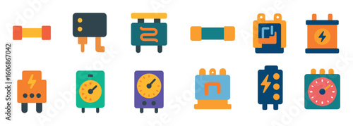 Colorful Electrical Icons