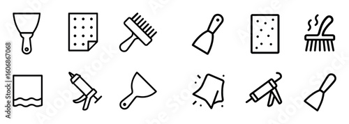 Minimalist Painting Tools Icons