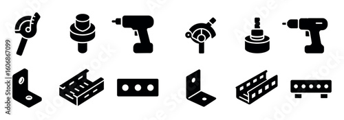 Electrician Tools Icon Set