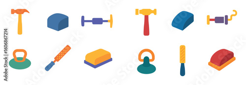 Autobody Repair Tool Icons