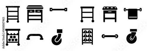 Kitchen Cart Icon Set